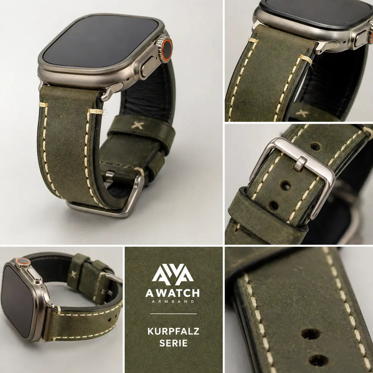 Unsere Kurpfalz Serie - Dein Crazy Horse Apple Watch Lederarmband